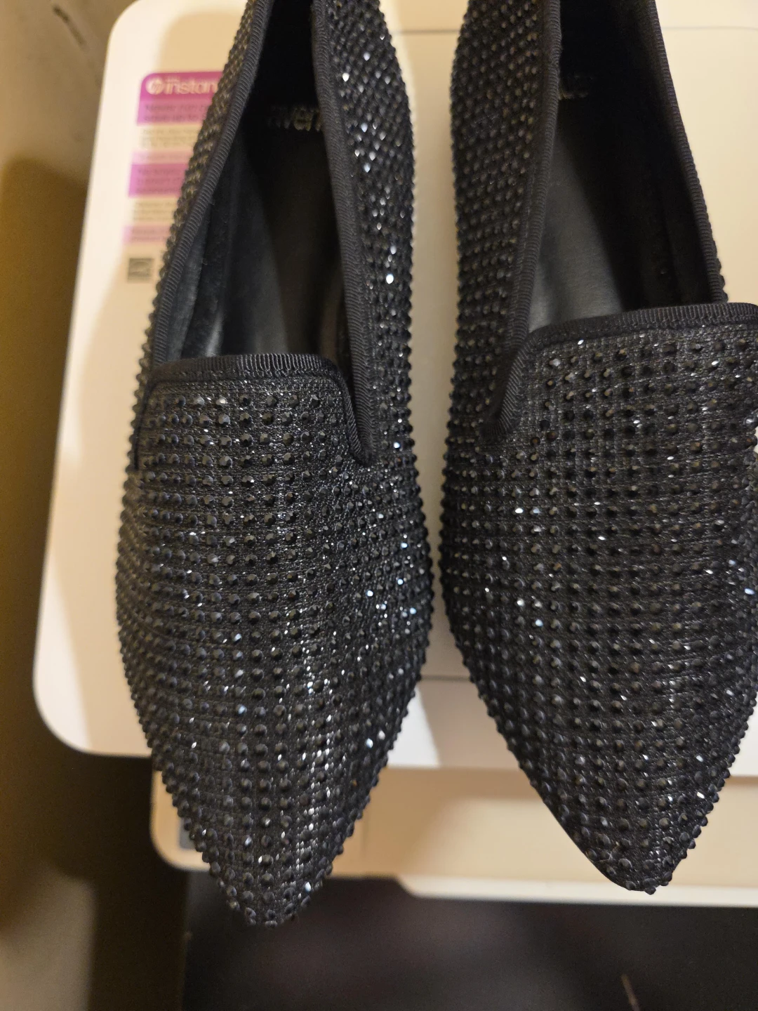 Avenue Flat Shoes Maya Black Embellished