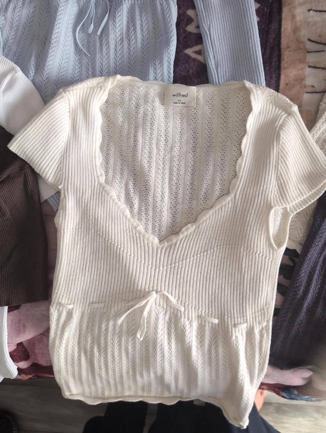 Wilfred White Knit Top