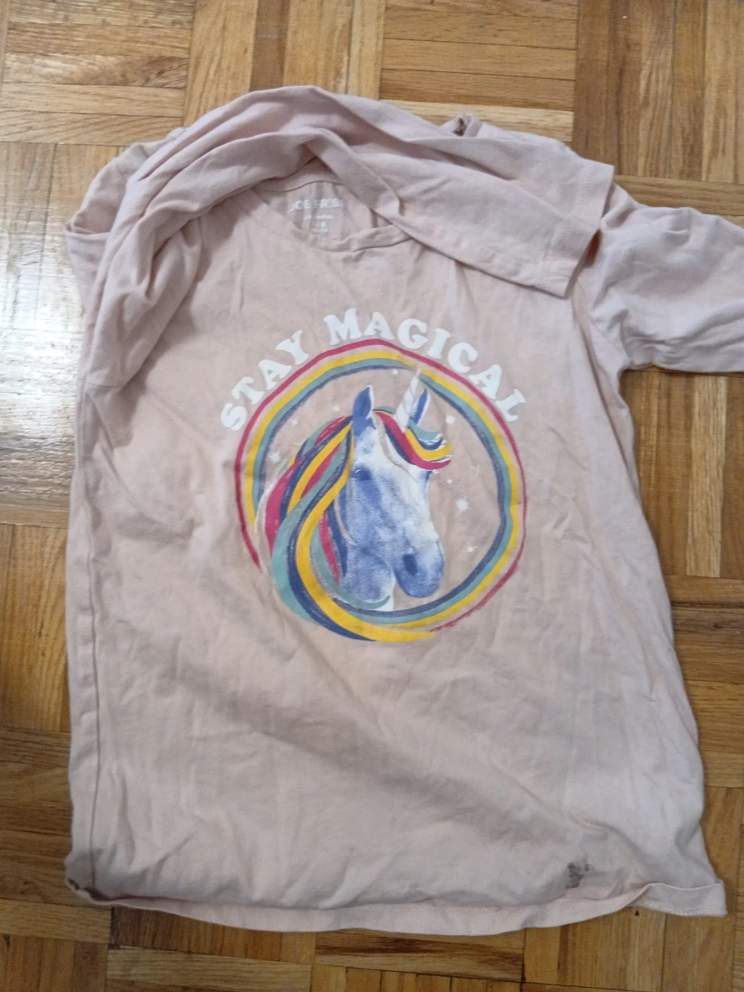 Children's Pink Unicorn "Stay Magical" T-Shirt