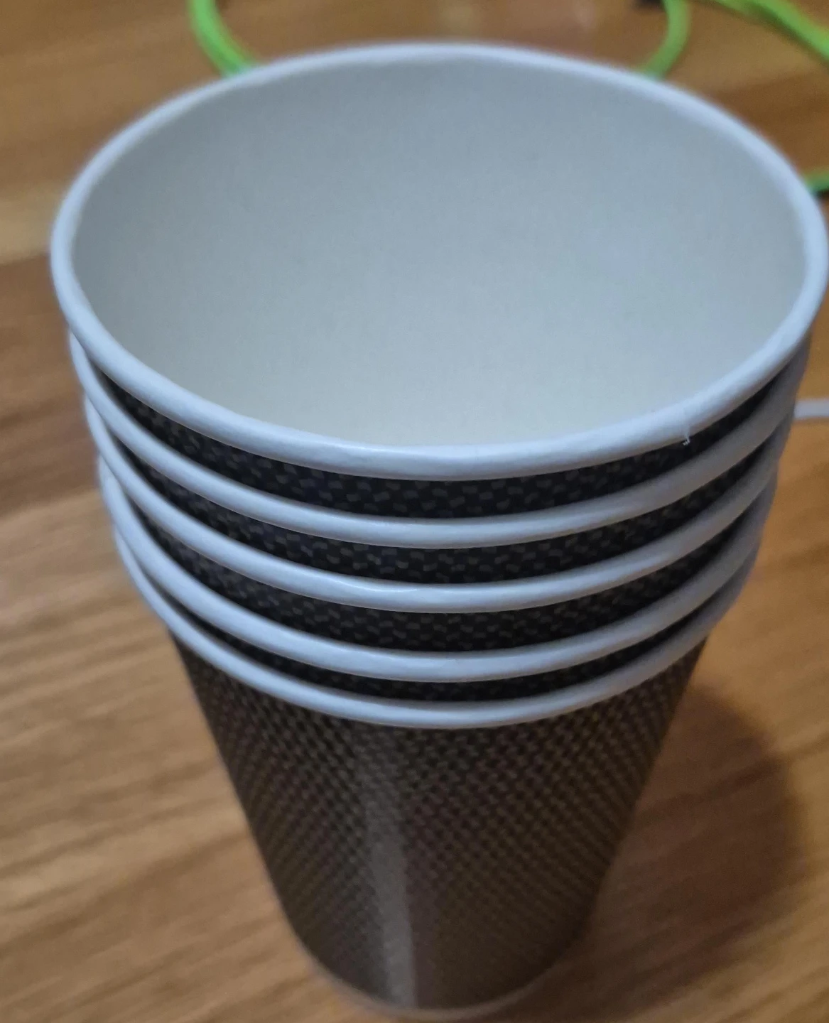 Stack of 5 Paper Coffee Cups