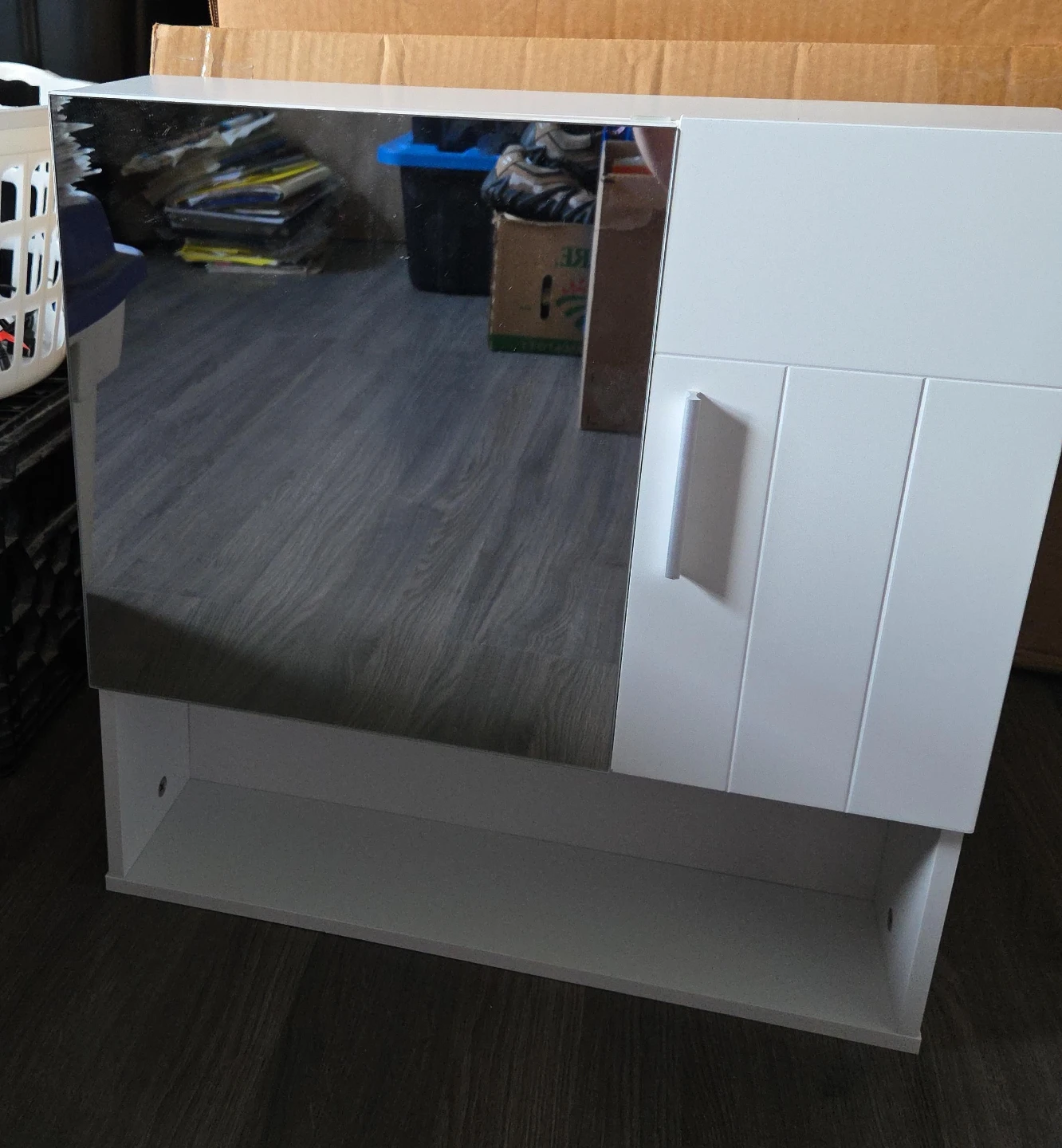 White Bathroom Medicine Cabinet with Mirror