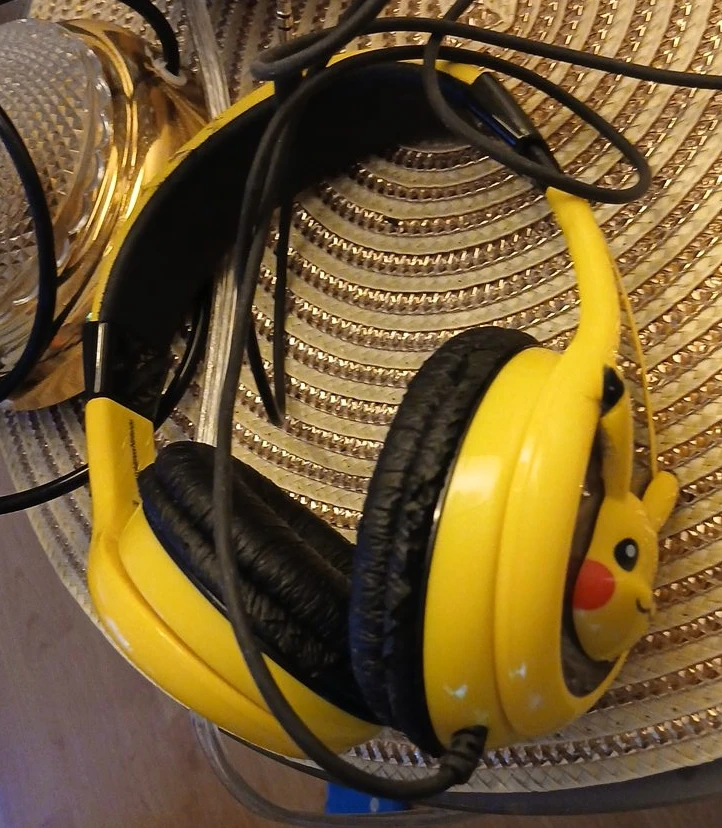 Yellow Pikachu Headphones