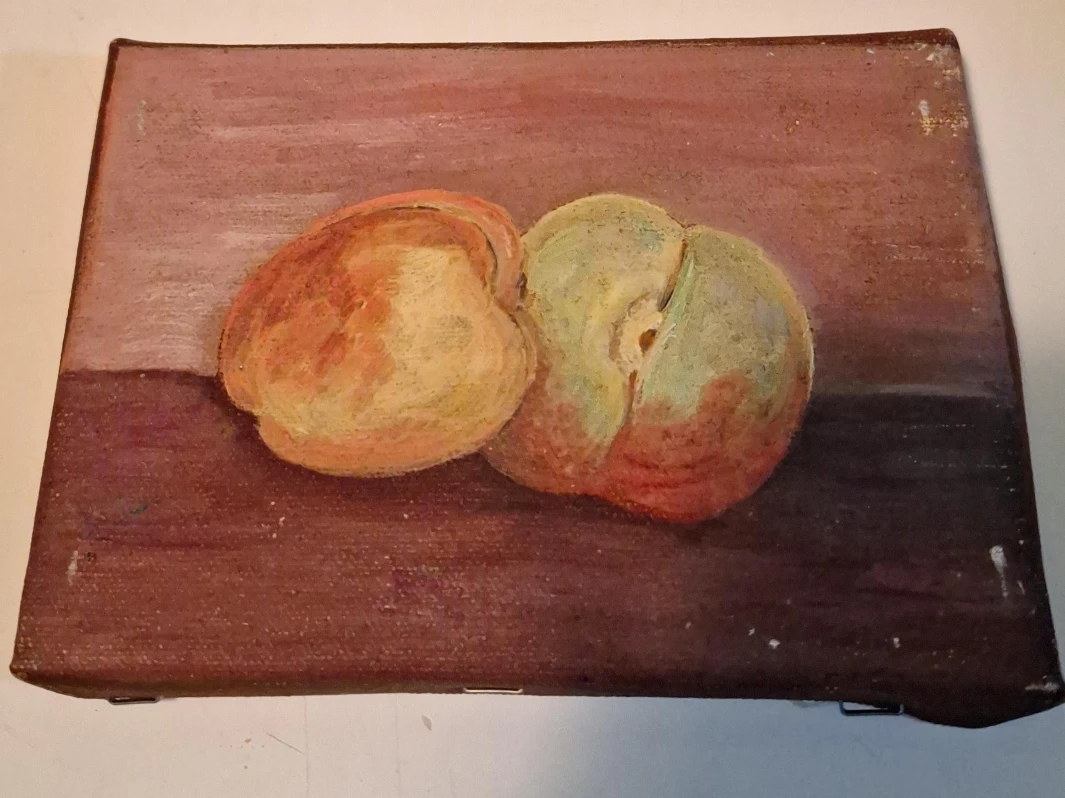 Still Life Painting of Peaches