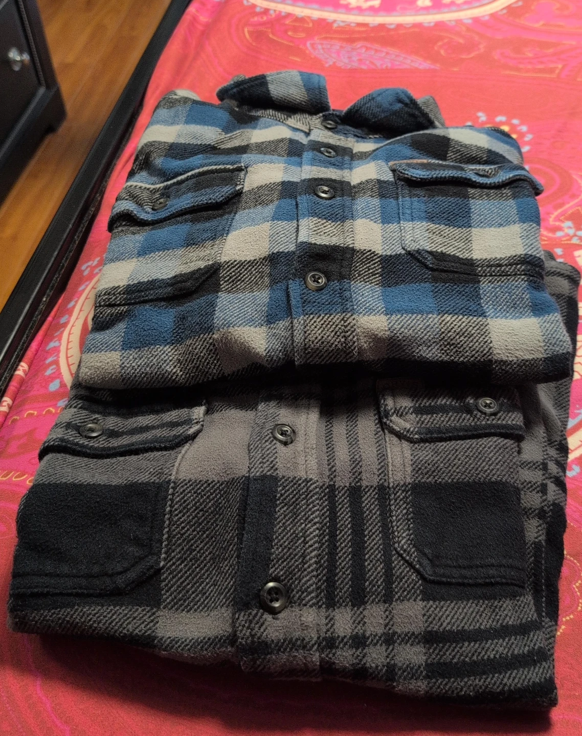 Flannel Shirt - Blue/Grey Plaid$10each