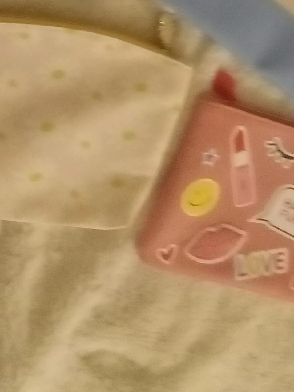 Pink Cosmetic Bag with Stickers