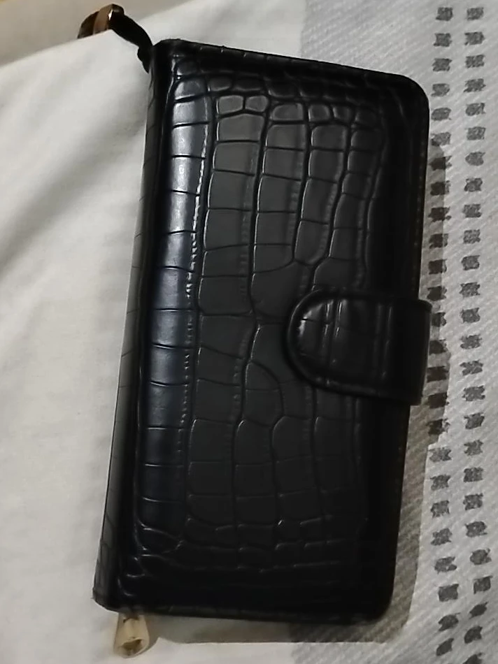 Black Croc-Embossed Wallet
