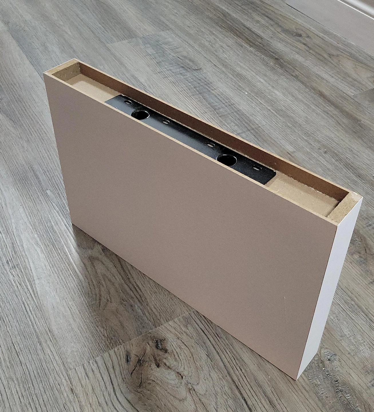 White Floating Shelf with Mounting Brackets - photo 2