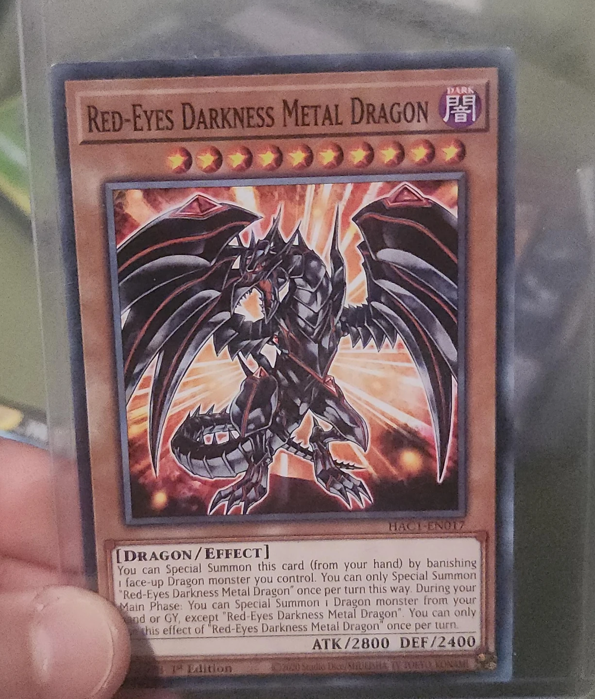 Yu-Gi-Oh! Red-Eyes Darkness Metal Dragon Card
