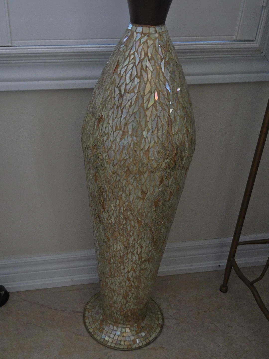 Mosaic Vase with Dark Top