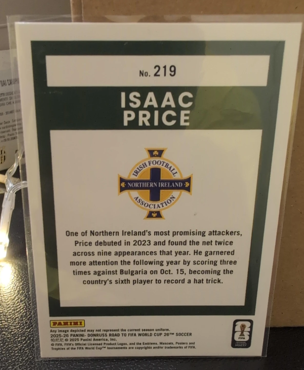 2025-26 Panini Donruss Road to FIFA World Cup Isaac Price