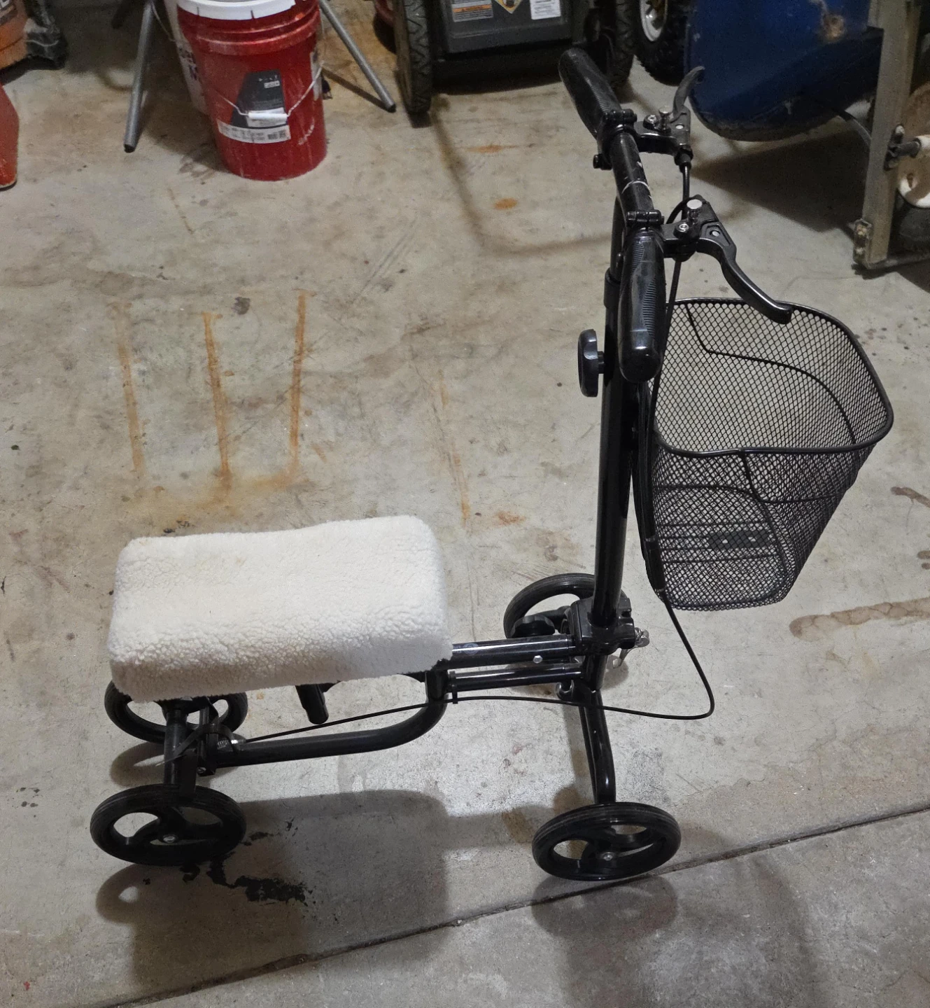 Black Knee Scooter Walker with Basket