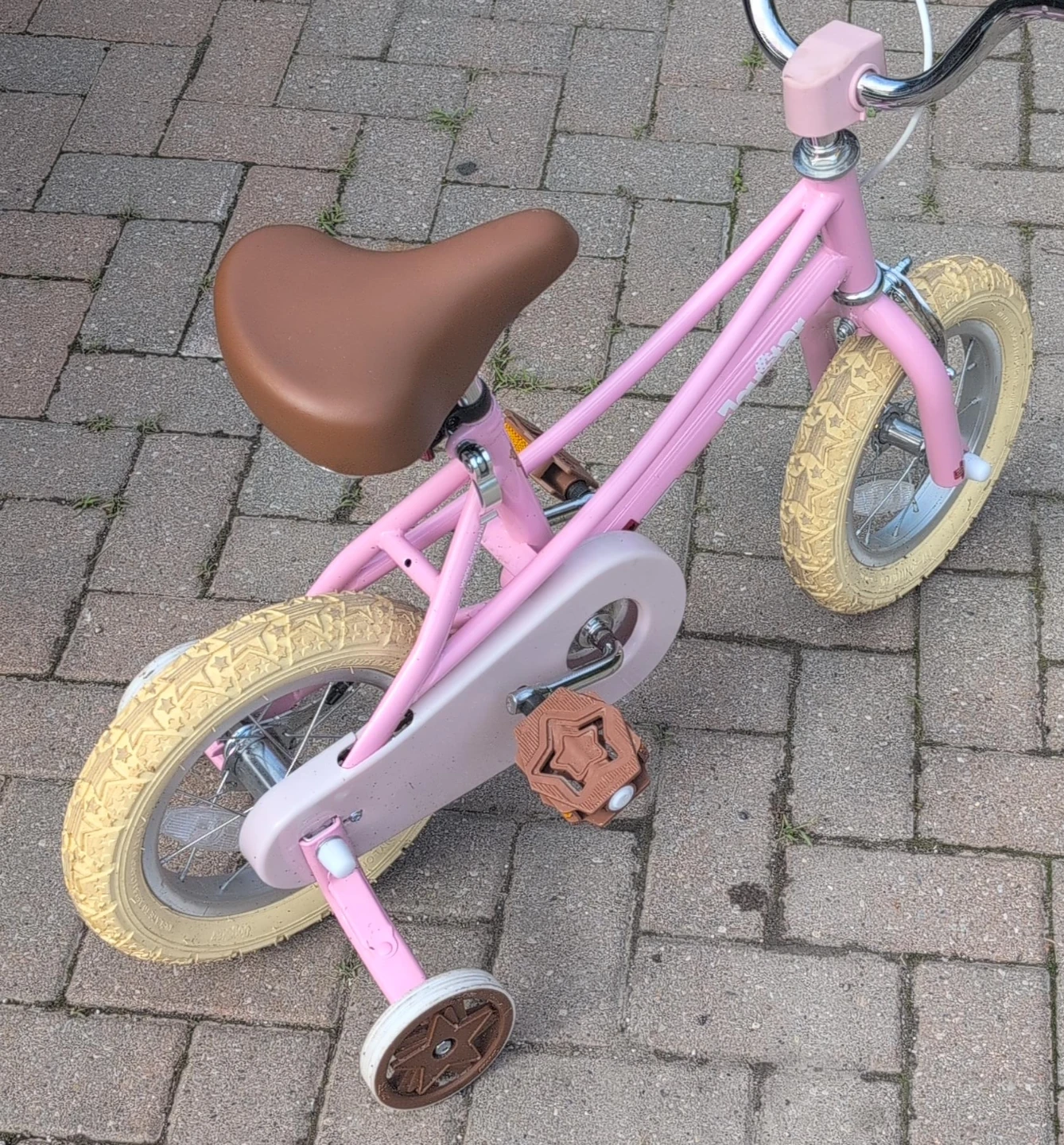 Pink Kids Bike with Training Wheels