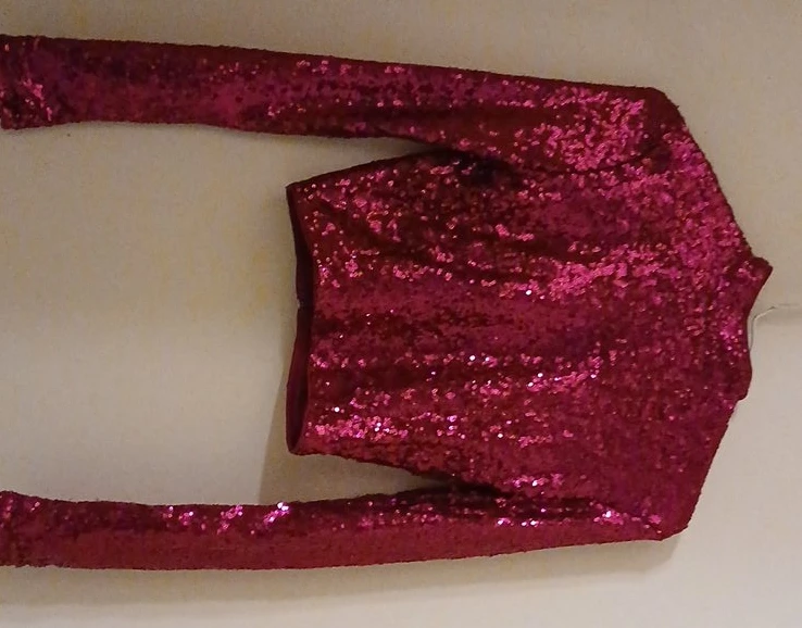 Pink Sparkly Crop Top - photo 2