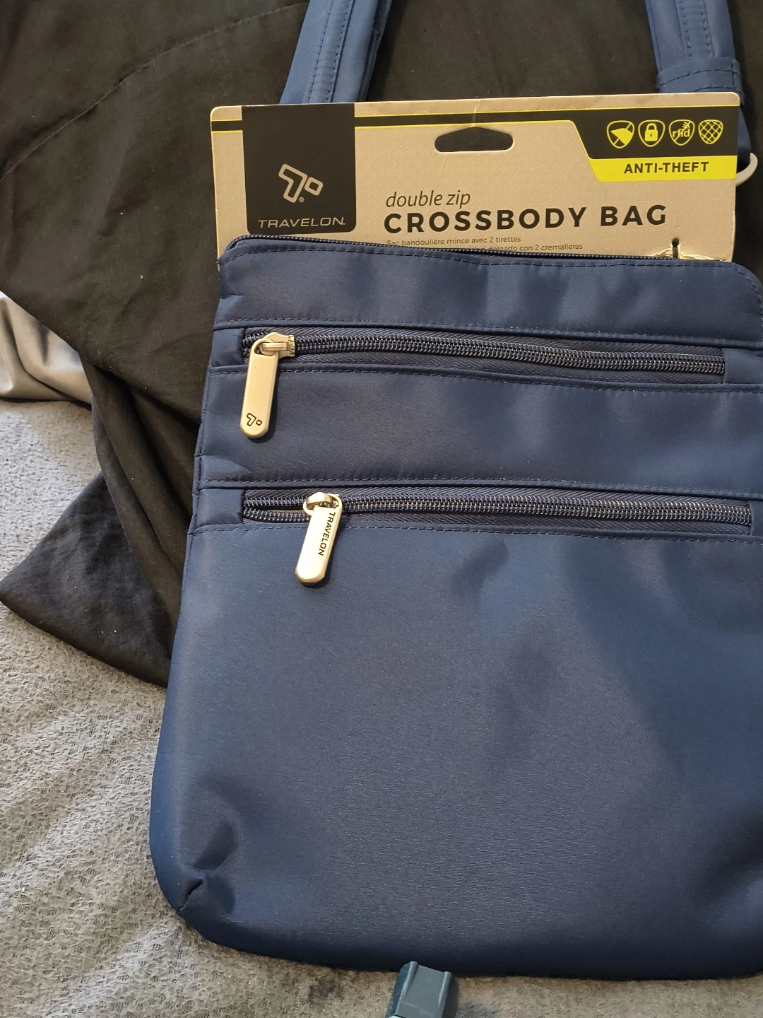 Travelon Double Zip Crossbody Bag