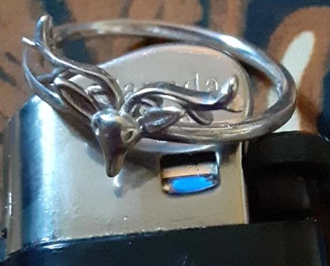 925 silver Deer Head Ring