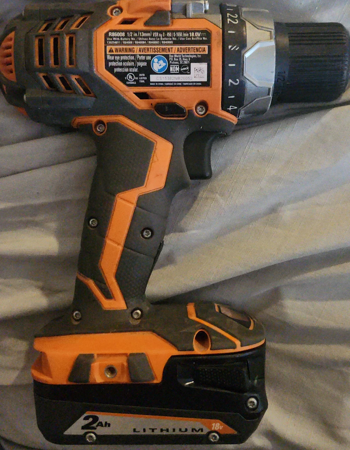 RIDGID 1/2" Cordless Drill/Driver