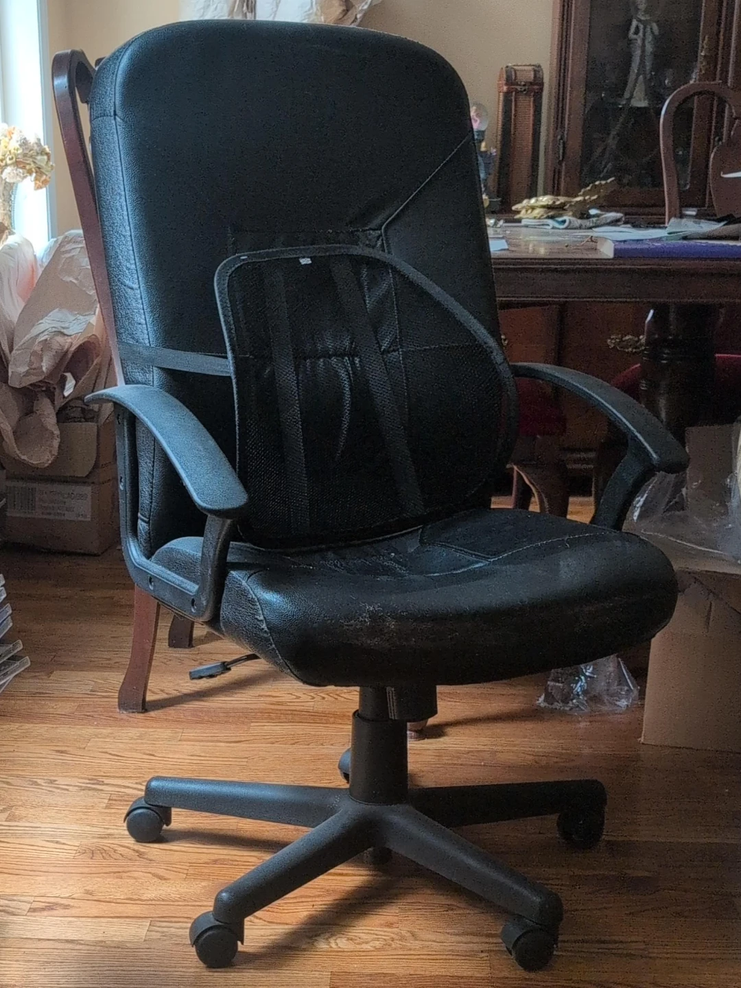 Black Office Chair with Lumbar Support