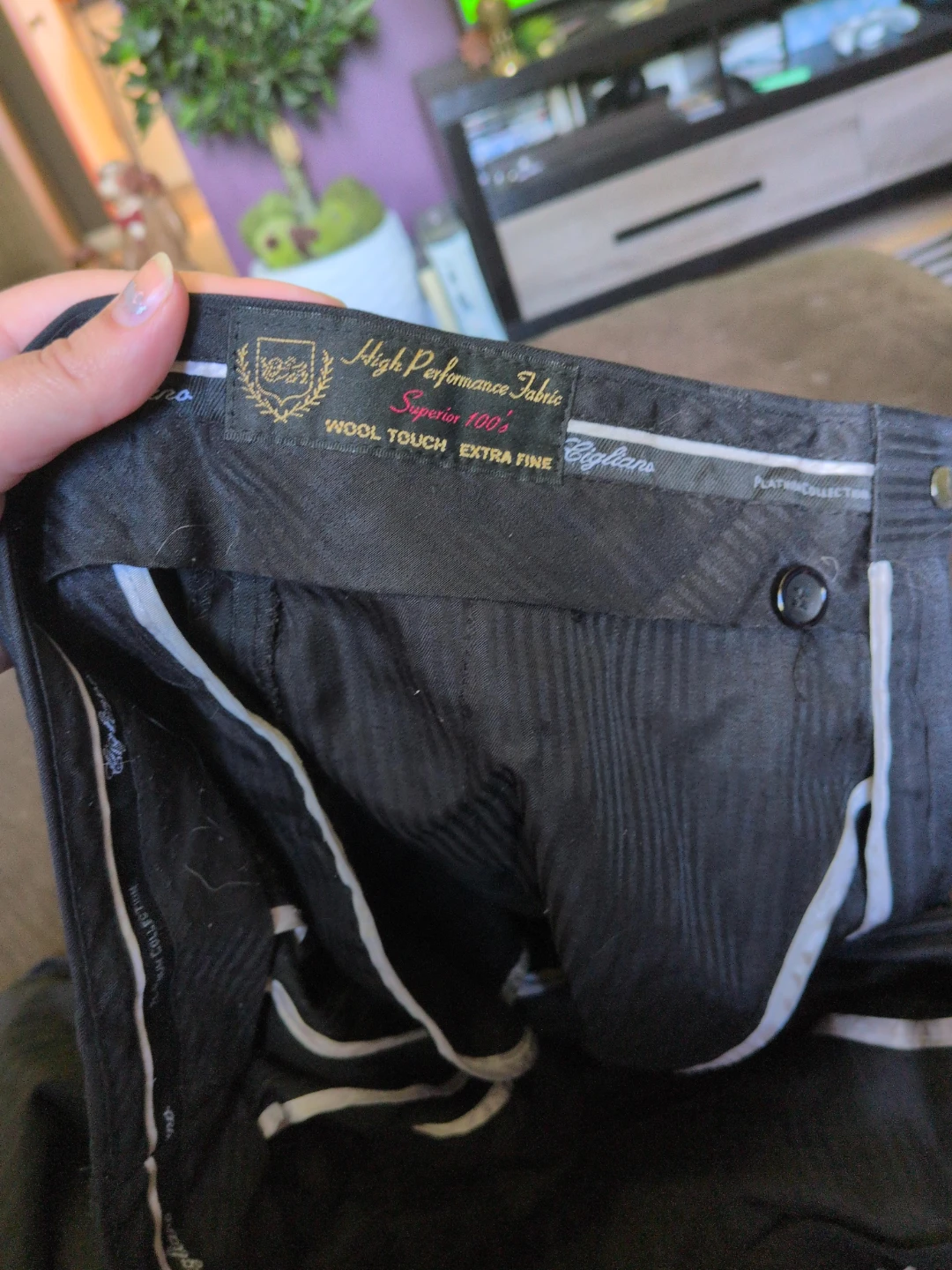Eigliono Platinum Collection Pinstripe Dress Pants