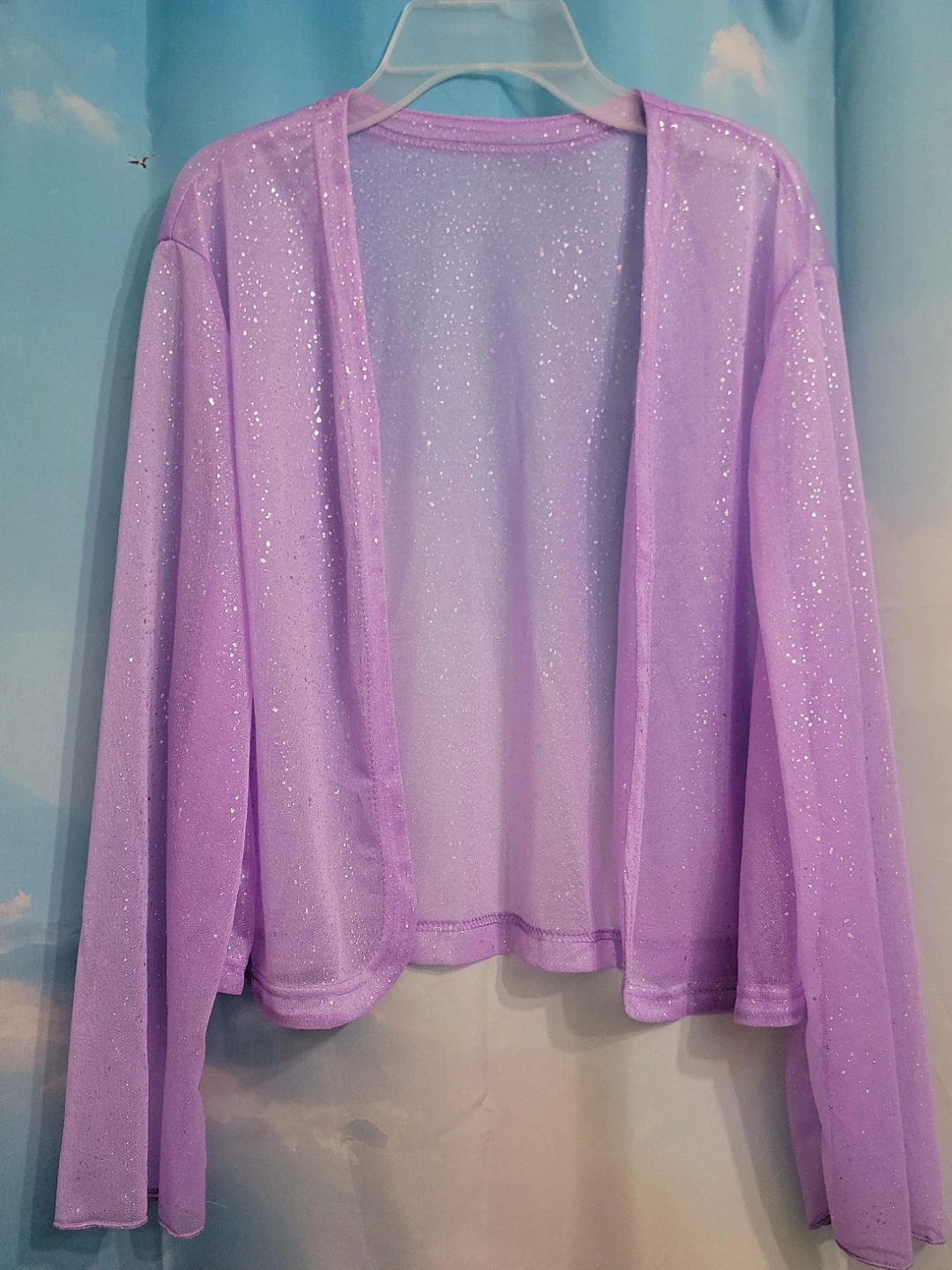 Lavender Glitter Shrug