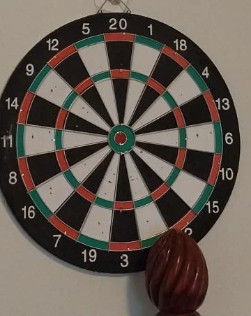 Dartboard with darts (not pictured)