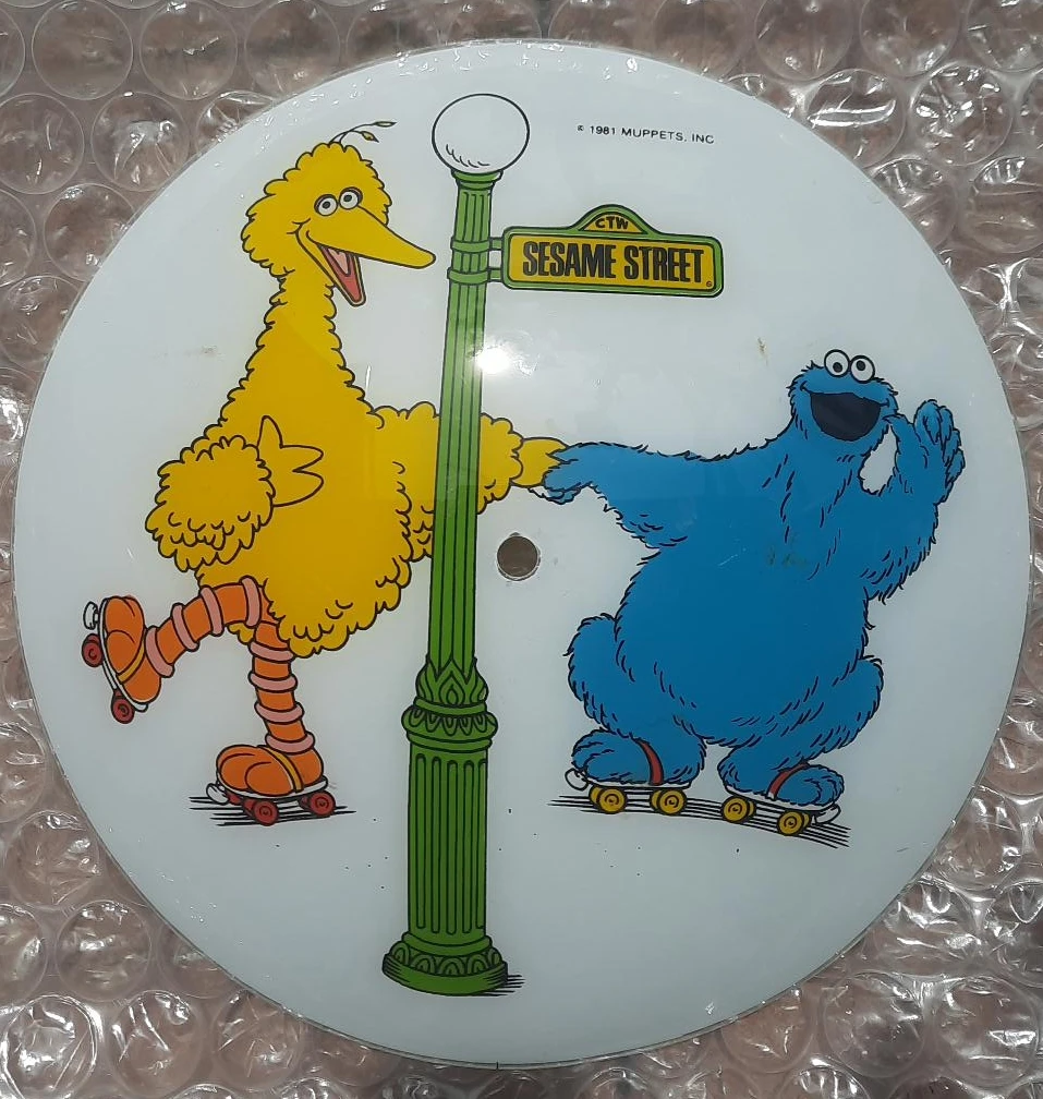 1981 Sesame Street Big Bird & Cookie Monster  lampshade
