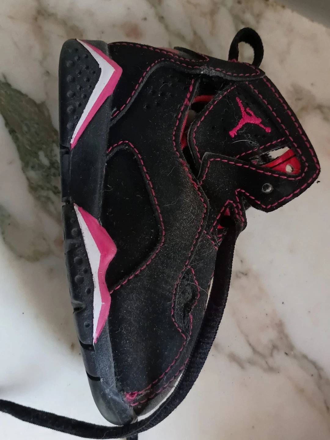 Jordan Retro 7 Black and Pink Sneakers