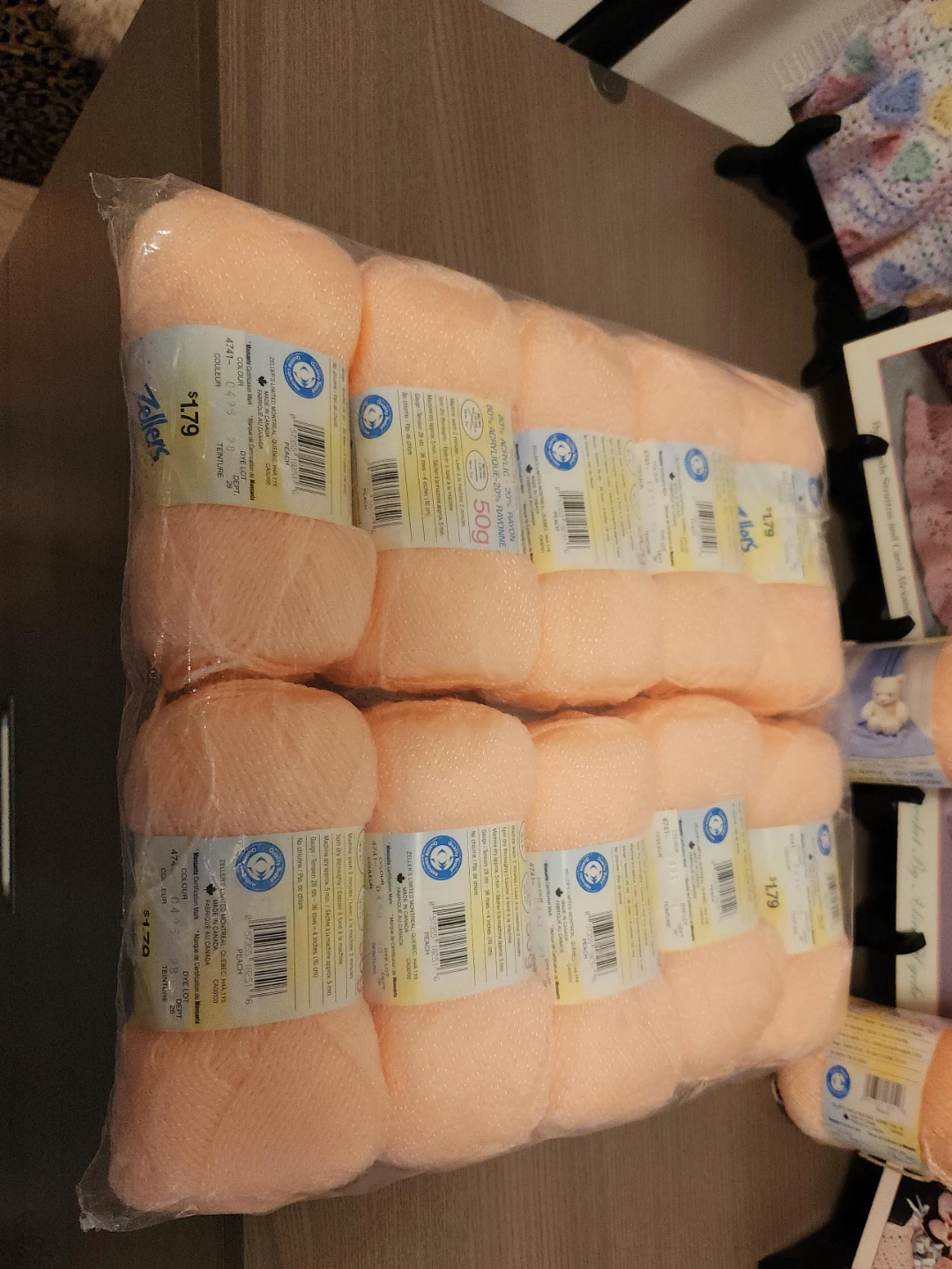 Peach Yarn 50g (Pack of 12)