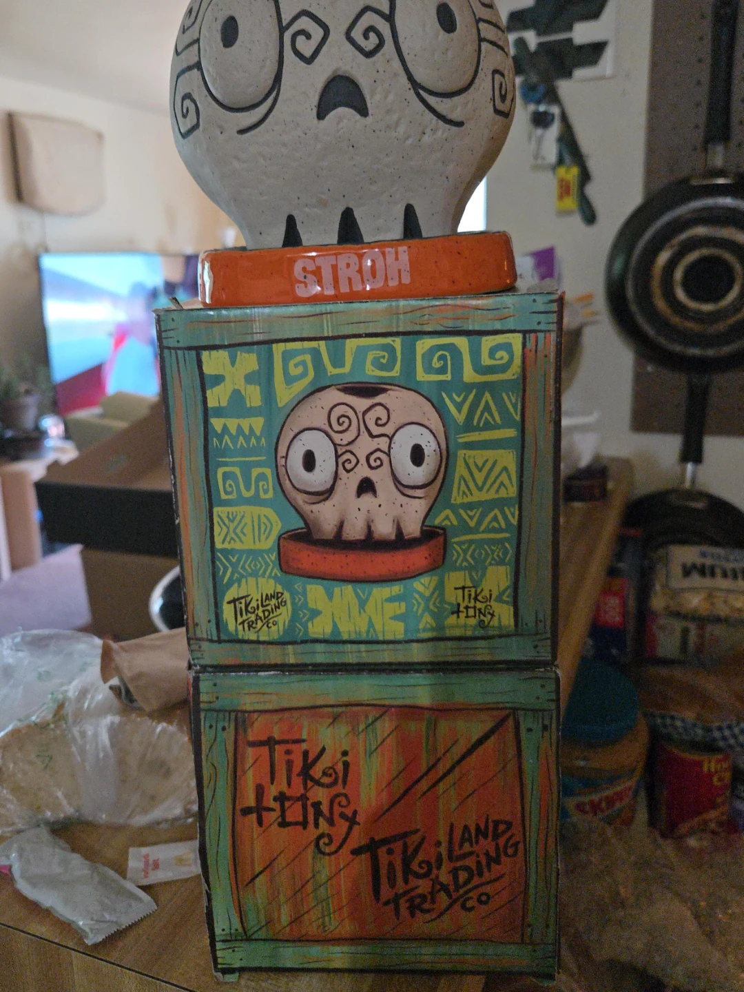 Stroh Tiki Land Trading Co. Ceramic Tiki Head