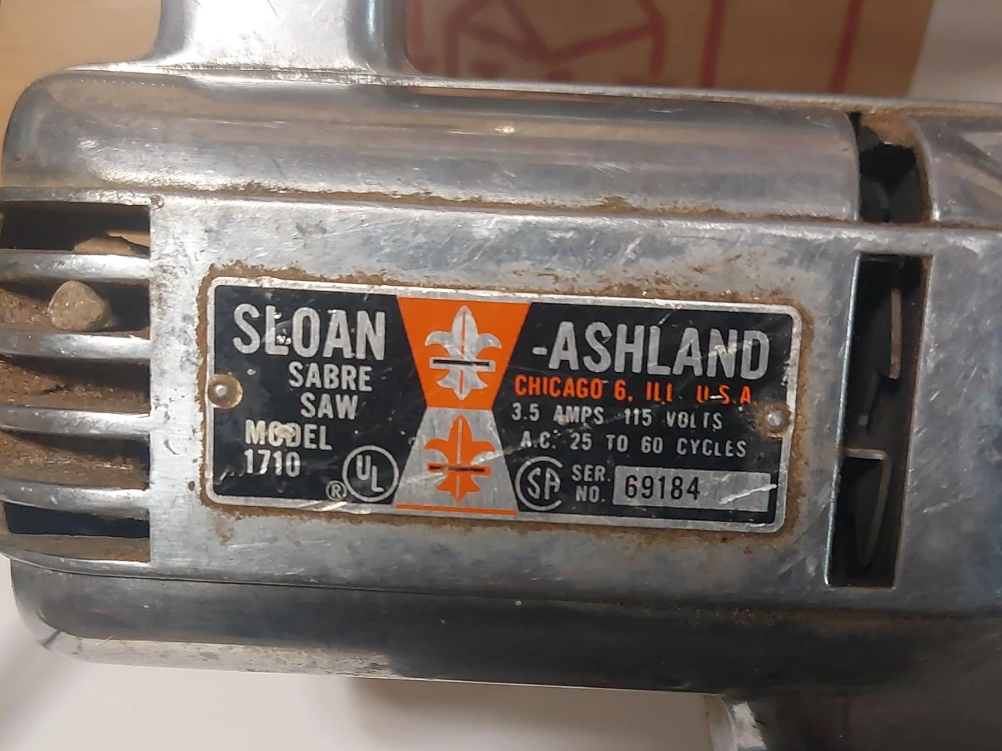 Sloan-Ashland Sabre Saw Model 1710 Jigsaw