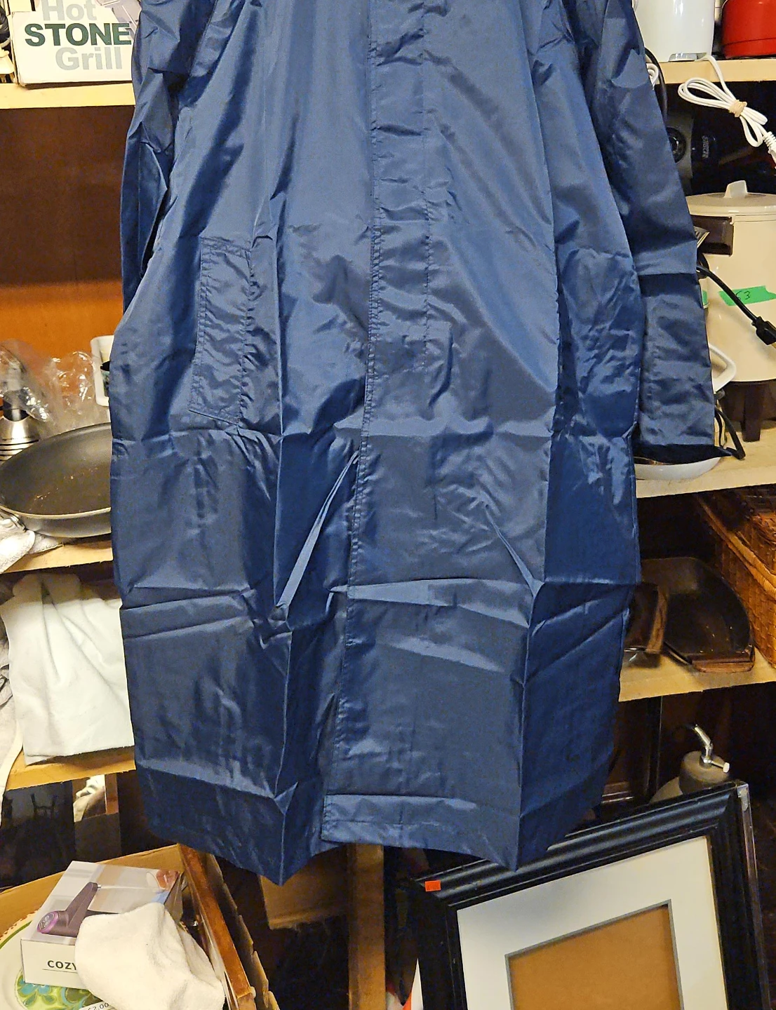 Holt Renfrew Navy Blue Raincoat - Size XL