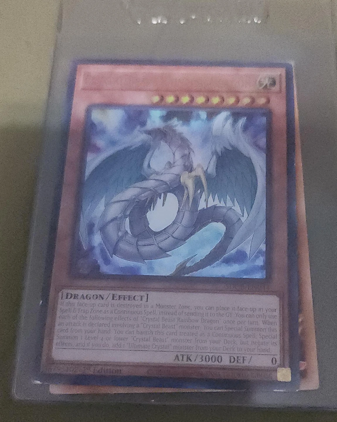 Yu-Gi-Oh! Crystal Beast Rainbow Dragon Card