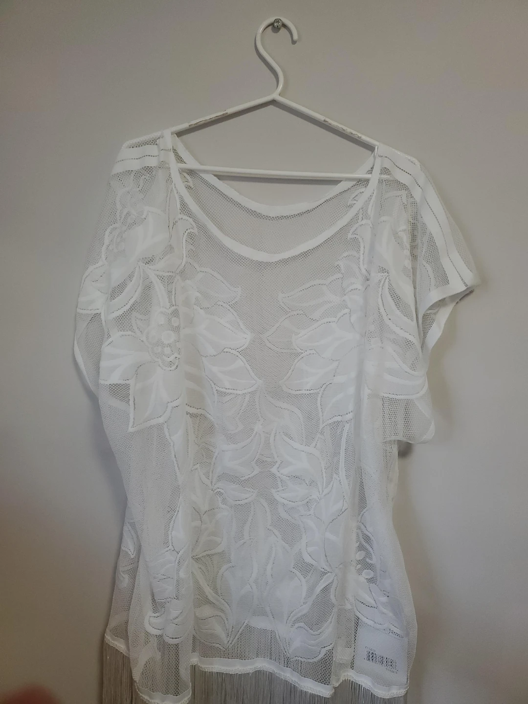 White Lace Floral Cover-Up