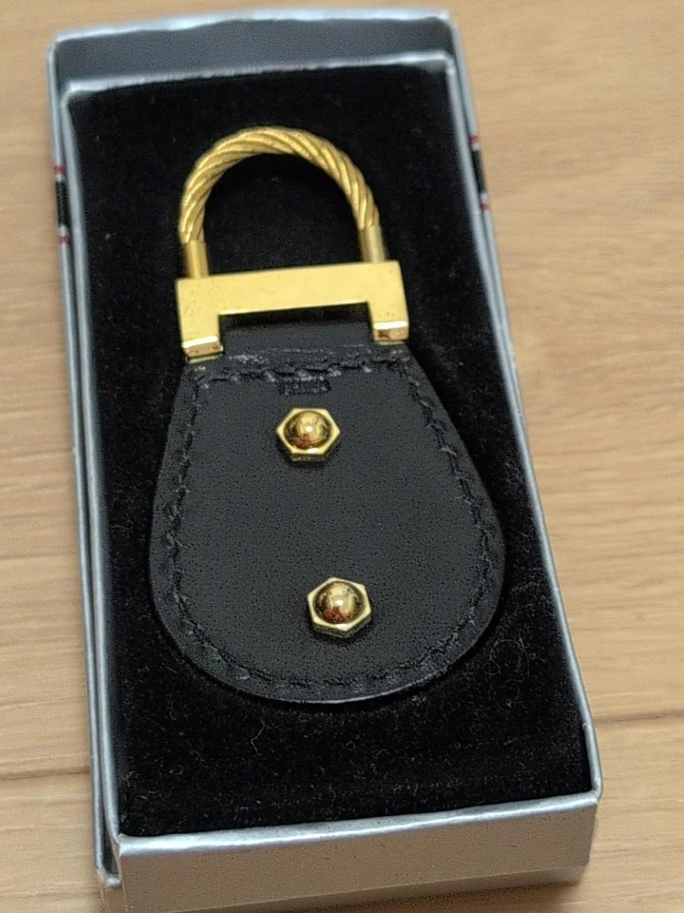 Gold Tone Black  Keychain