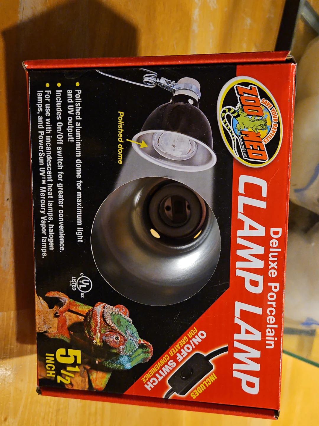Reptile/turtle lamp,  Clamp Lamp 5 1/2 inch - photo 2