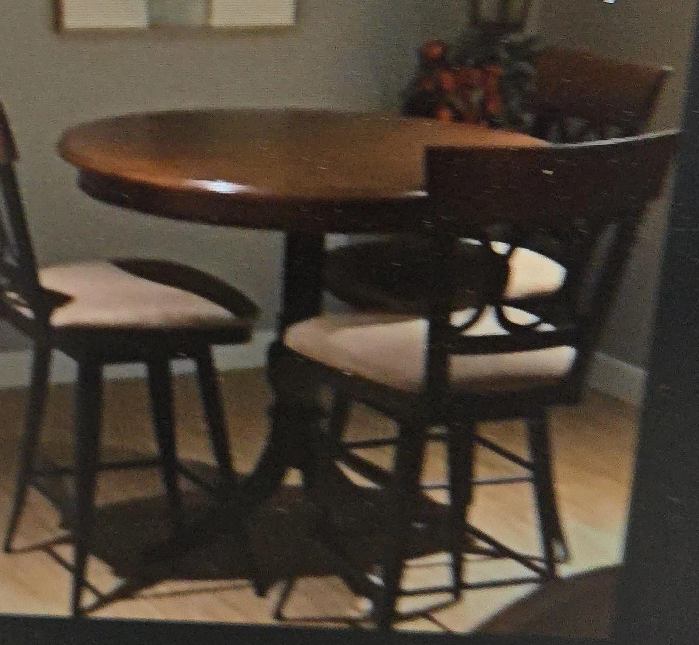 Round Table and Stool Set
