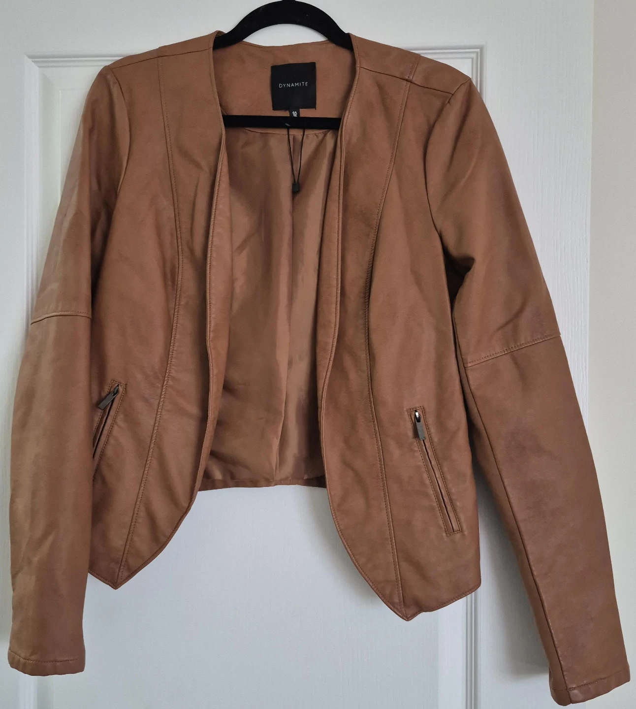 Dynamite Brown Faux Leather Jacket
