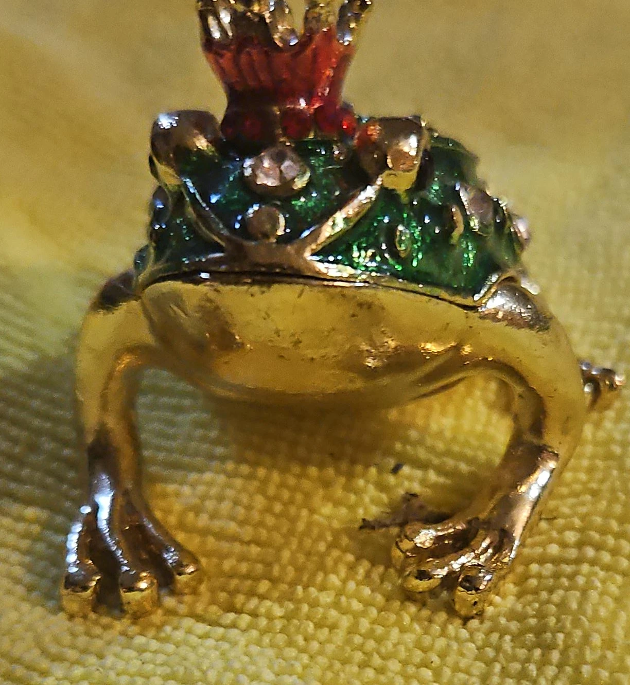 Jeweled Frog Trinket Box