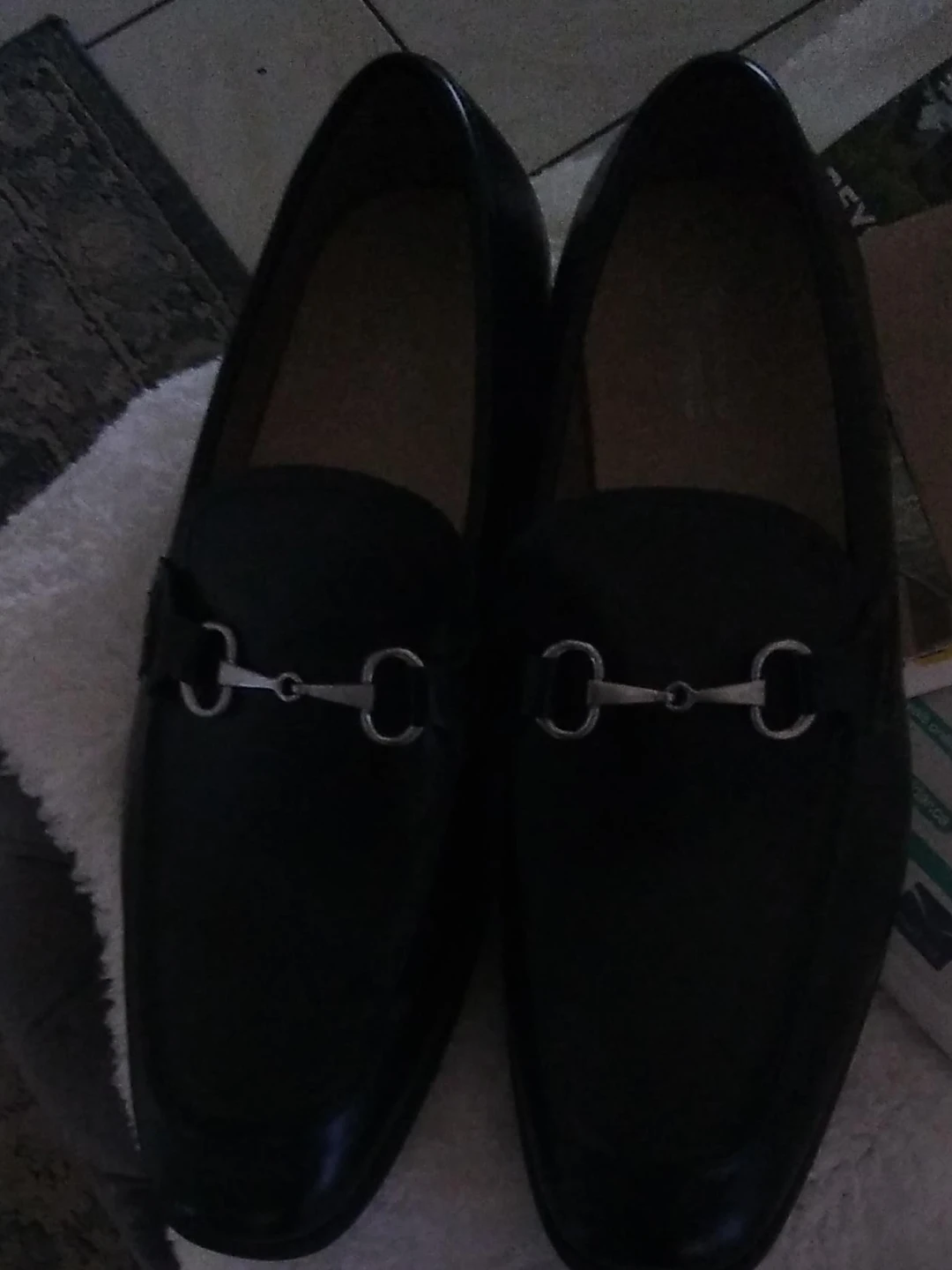 Black Leather Loafer Shoes