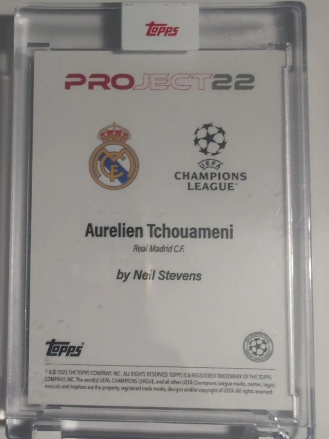 Topps Project22 Aurelien Tchouameni Real Madrid Card - photo 2