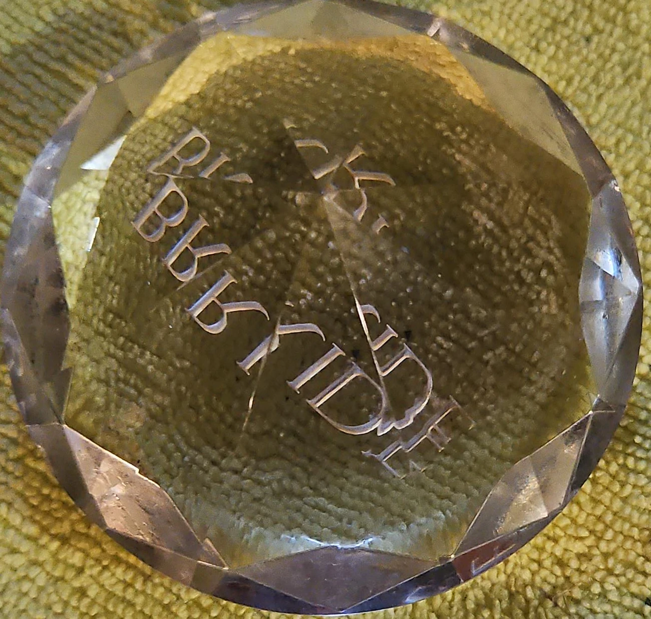 Crystal "BRIDE" Paperweight