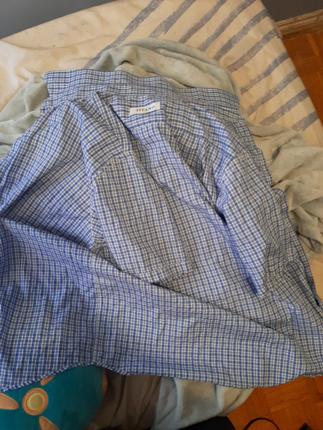 TITANO Blue Gingham Button-Up Shirt