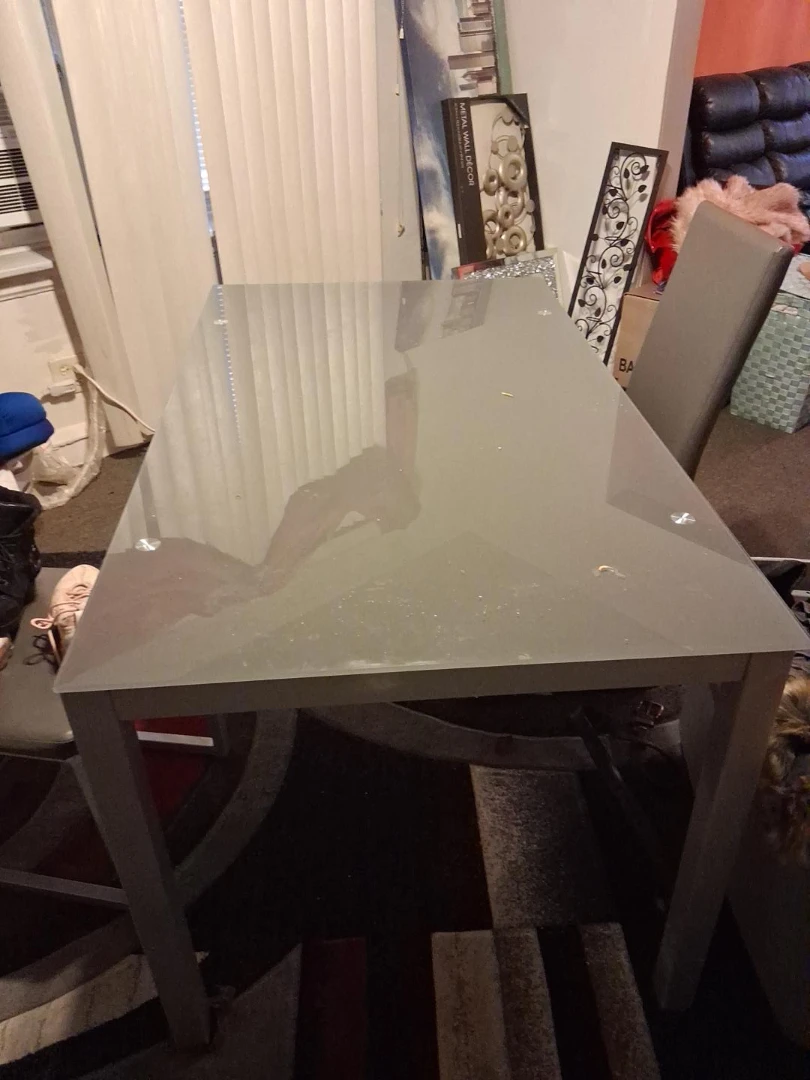 Glass Top Dining Table
