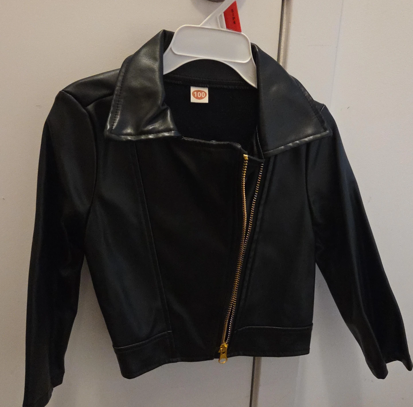 Faux toddler leather jacket
