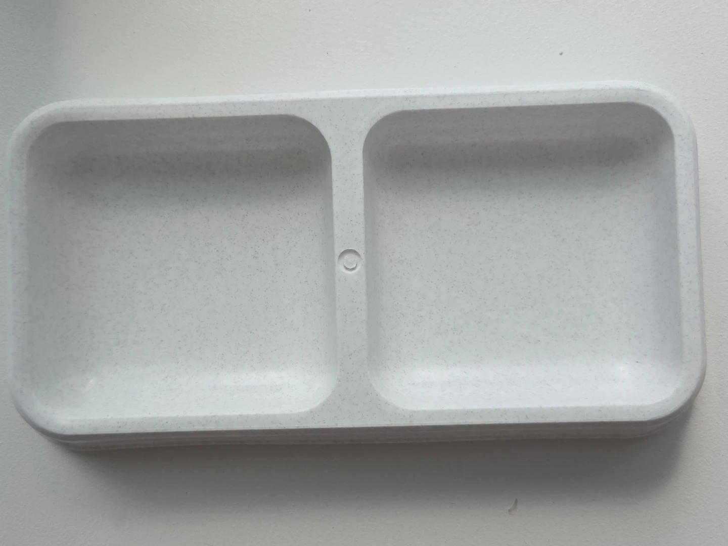 White Double Compartment Pet Bowl