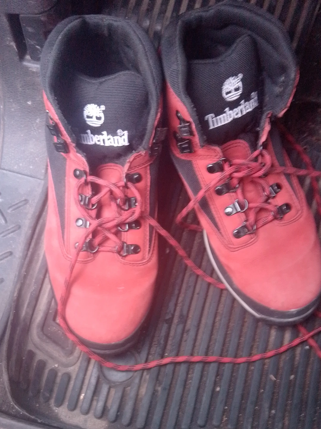 Timberland Red Hiking Boots