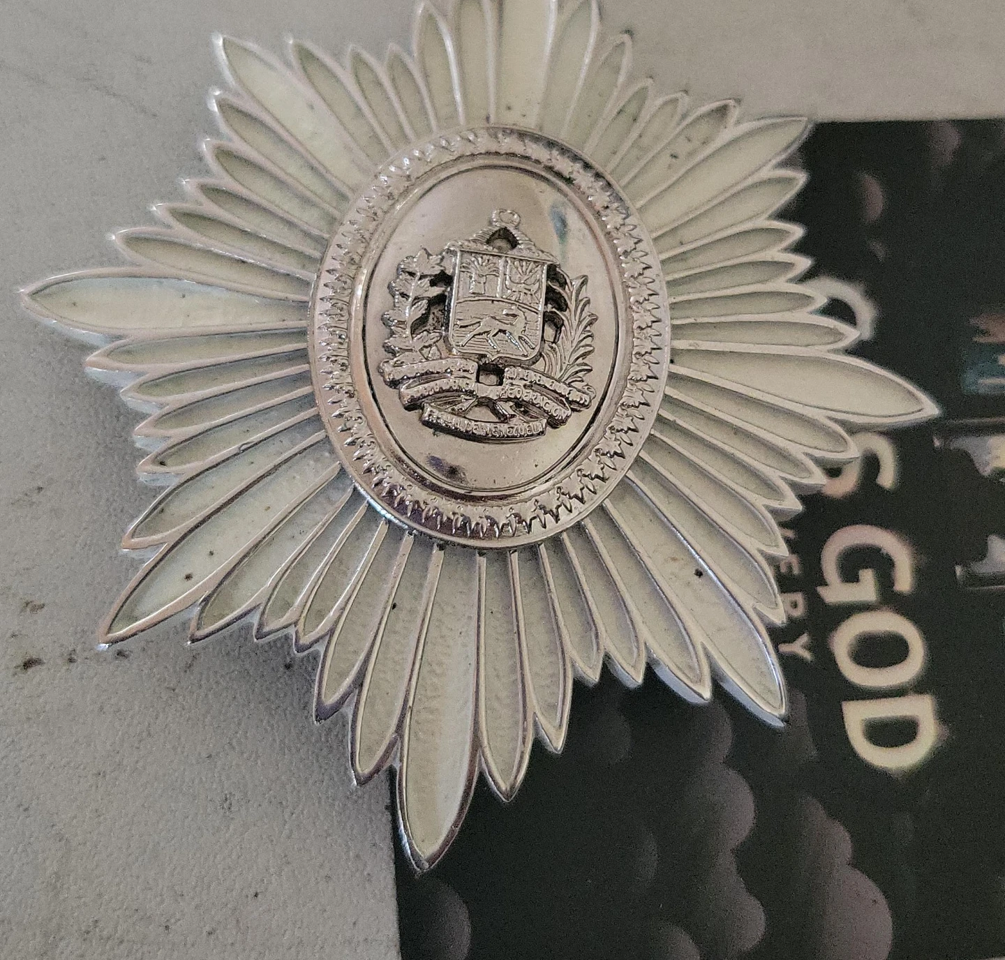 Decorative Starburst Medal with Emblem