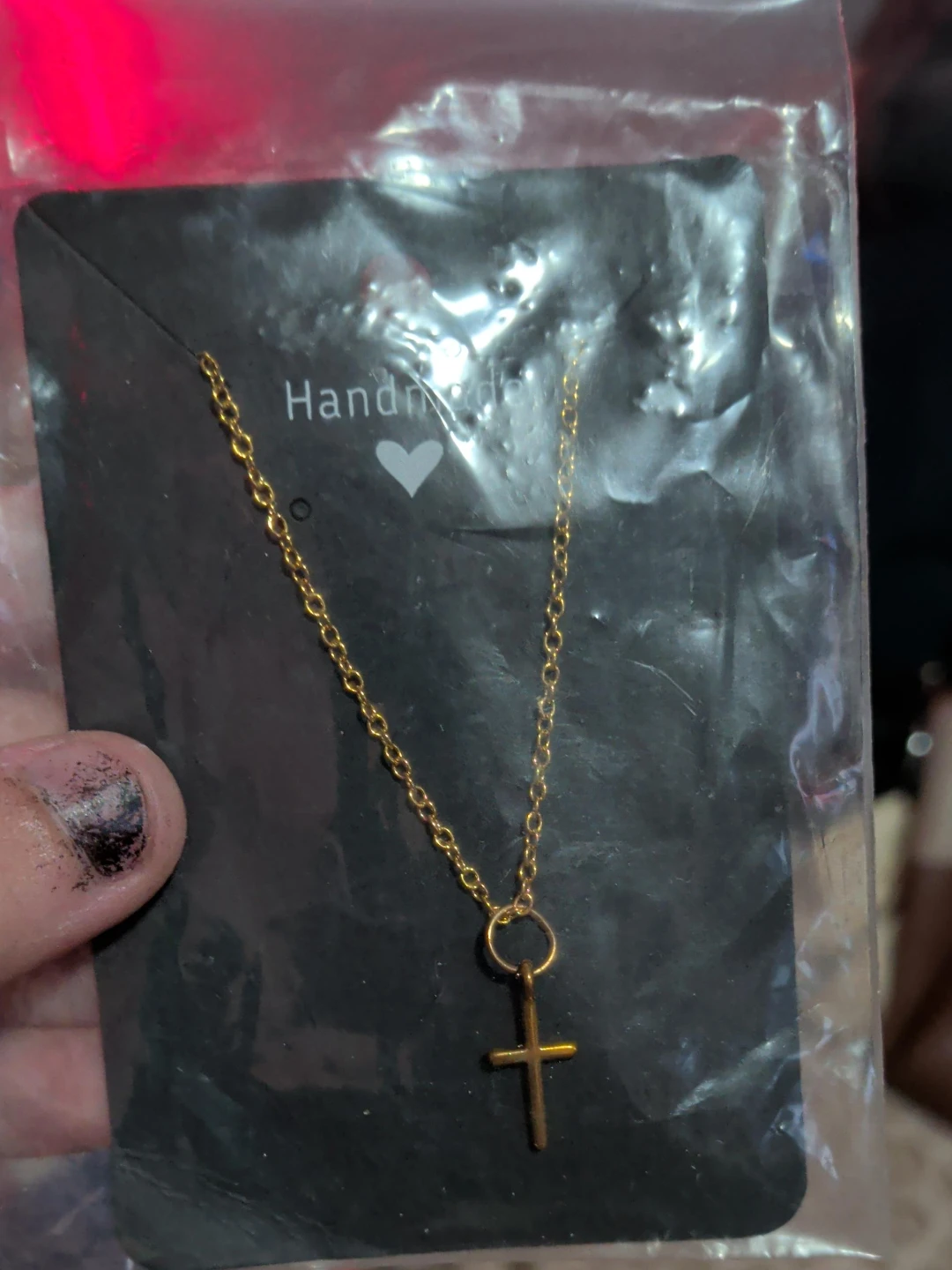 Gold-tone Cross Necklace