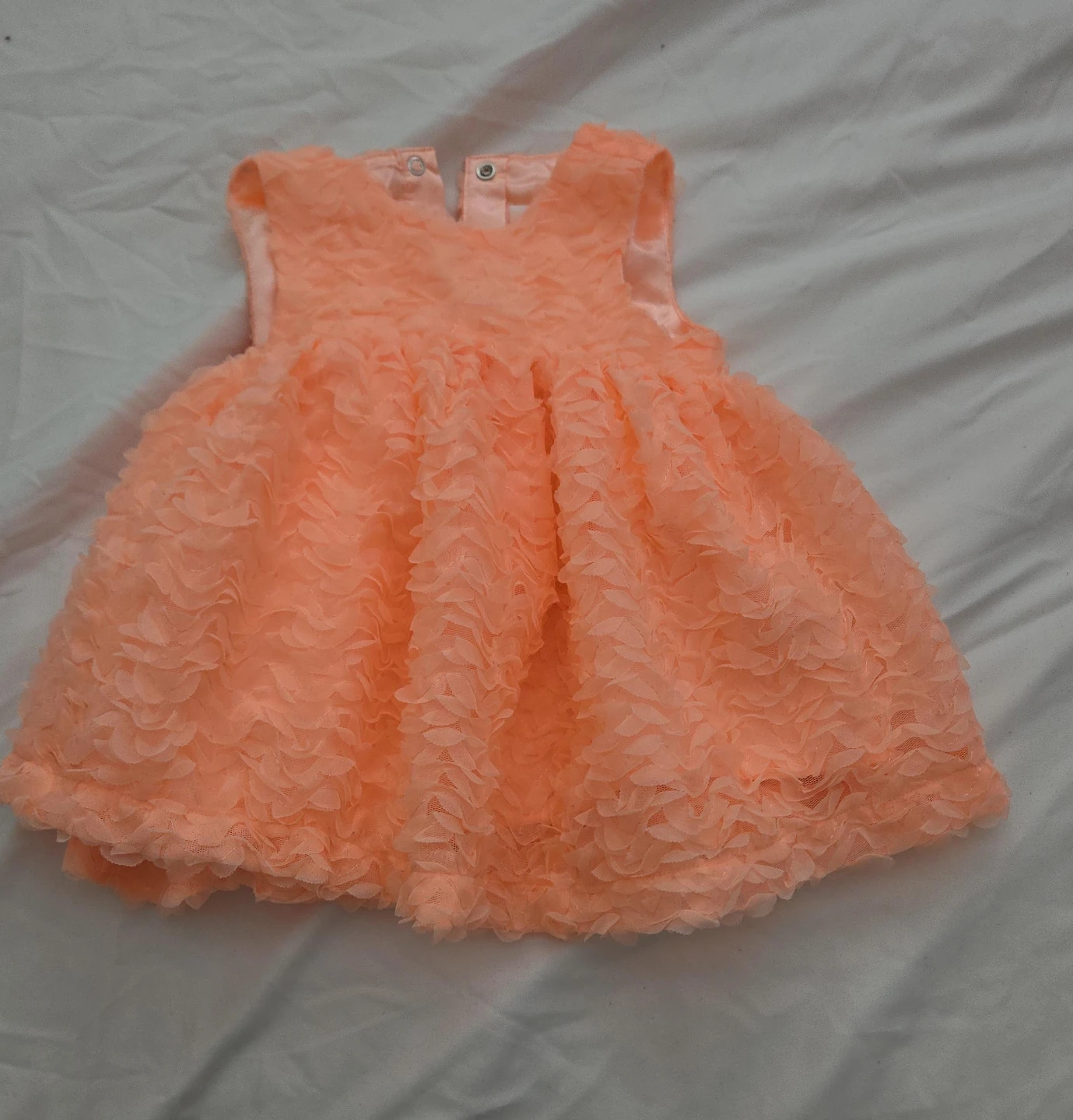 Baby Girl's Peach Ruffle Dress