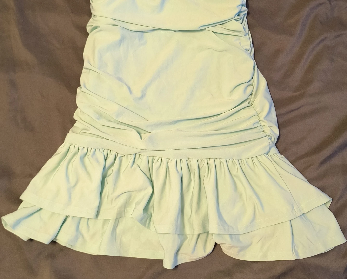 Light Green Ruched Bodycon Dress