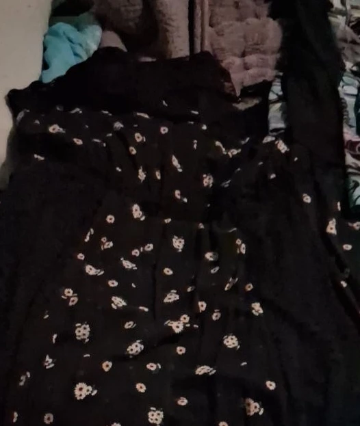 Black floral dress